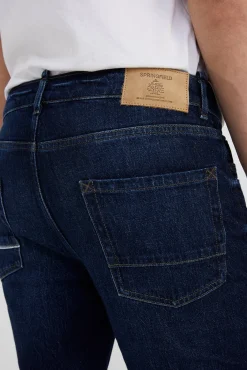 * Jeans Slim Lavado Oscuro Azul Oscuro Online