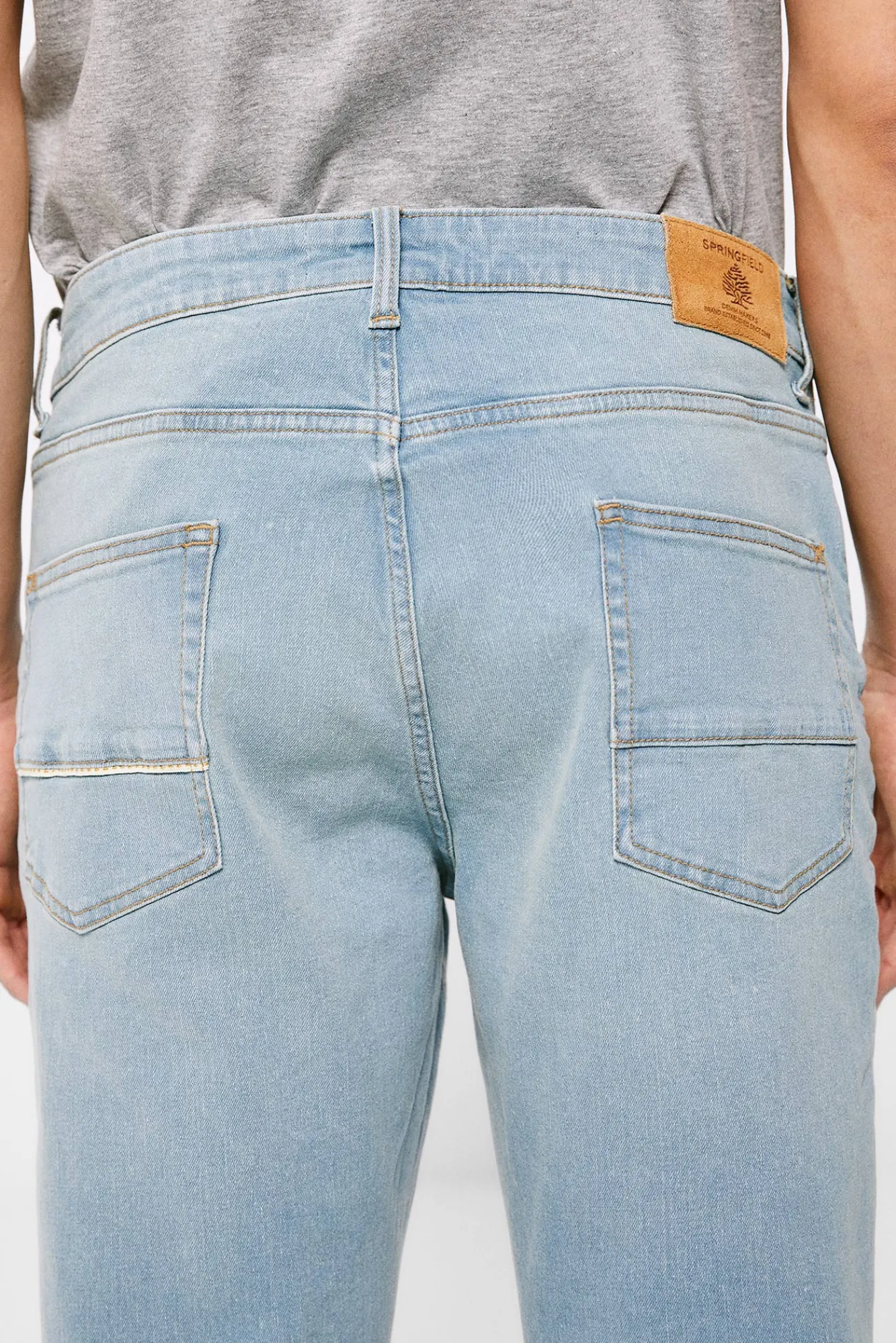 * Jeans Slim Ligero Azul Verdoso Lavado Medio Claro Turquesa New