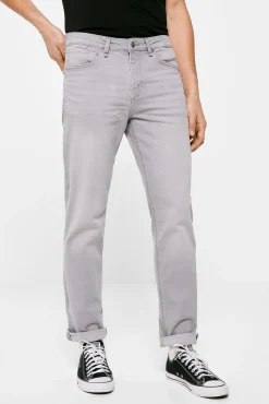 * Jeans Slim Ligero Gris Lavado Claro Gris Claro Sale