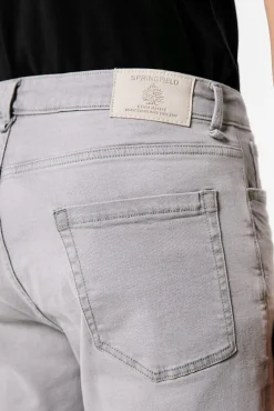 * Jeans Slim Ligero Gris Lavado Claro Gris Claro Sale