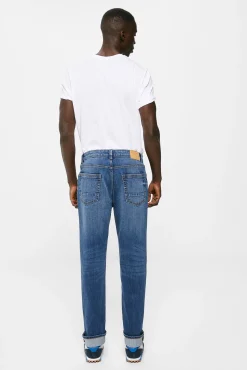 * Jeans Slim Ligero Lavado Medio Oscuro Azul Medio New