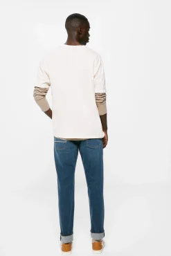* Jeans Slim Ligero Lavado Medio Oscuro Turquesa Sale