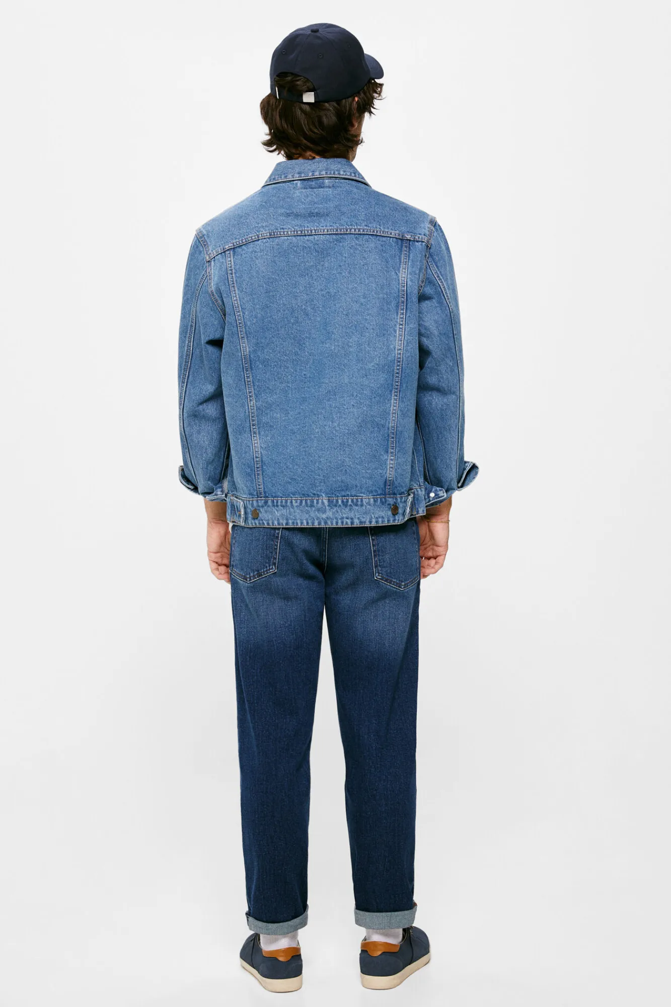 * Jeans Slim Straight Lavado Medio Oscuro Turquesa Sale