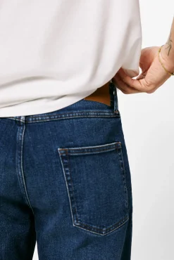 * Jeans Slim Straight Lavado Medio Oscuro Turquesa Sale
