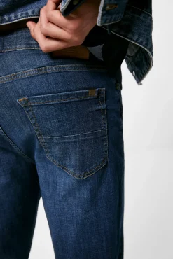 * Jeans Slim Ultra Ligero Lavado Medio Oscruo Azul Medio
