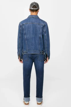 * Jeans Slim Ultra Ligero Lavado Medio Oscruo Azul Medio