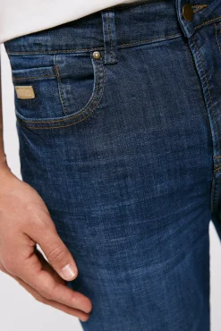 * Jeans Slim Ultra Ligero Lavado Medio Oscruo Azul Medio