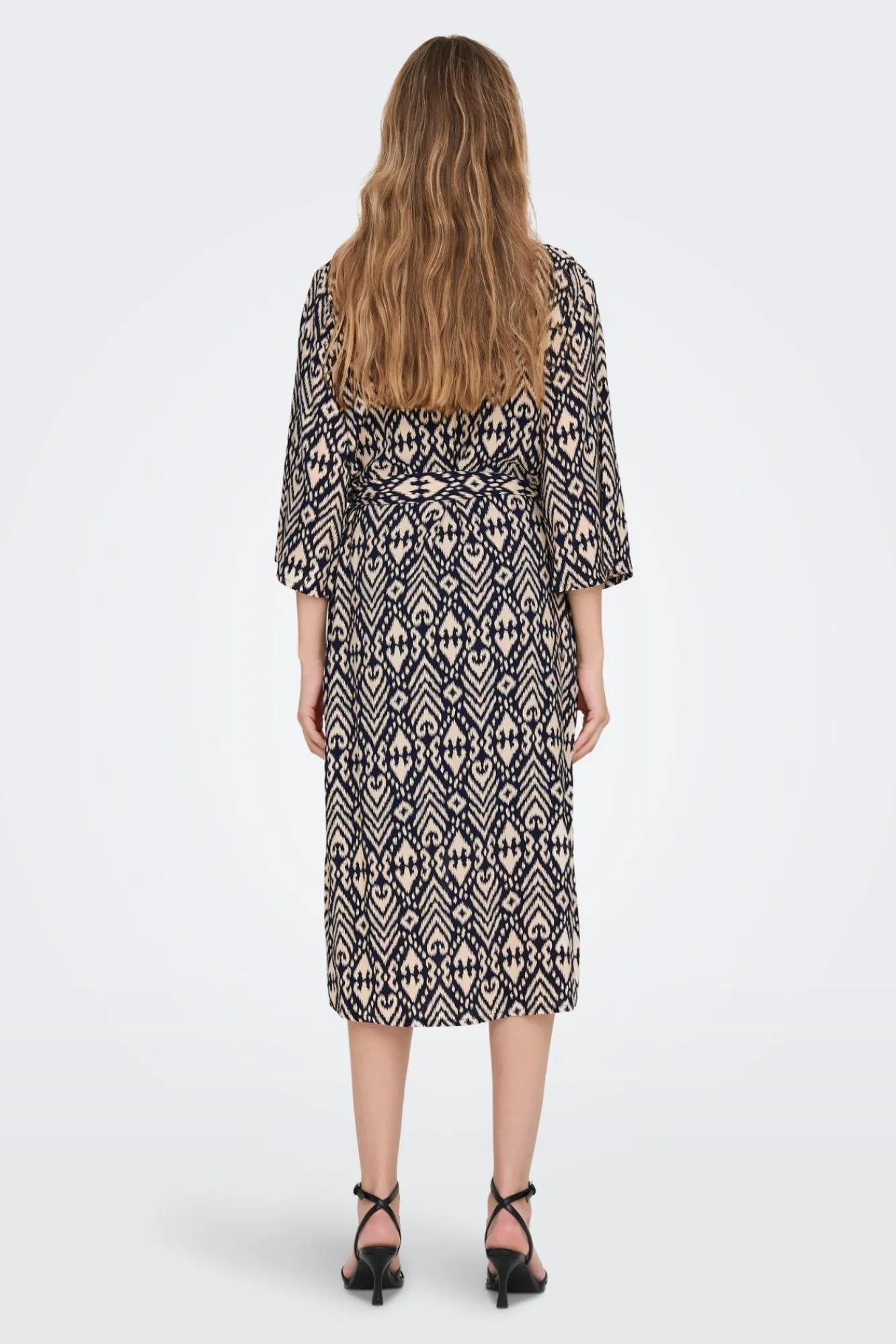 JDY Kimono Largo Estampado Gris Oscuro Discount