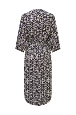 JDY Kimono Largo Estampado Gris Oscuro Discount