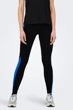 Only Play Legging Algodon Tiras Laterales Negro