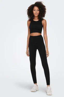 Only Play Legging Largo Elastico De Canale Negro Online