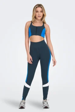 Only Play Legging Stretch Color Block Azul Outlet