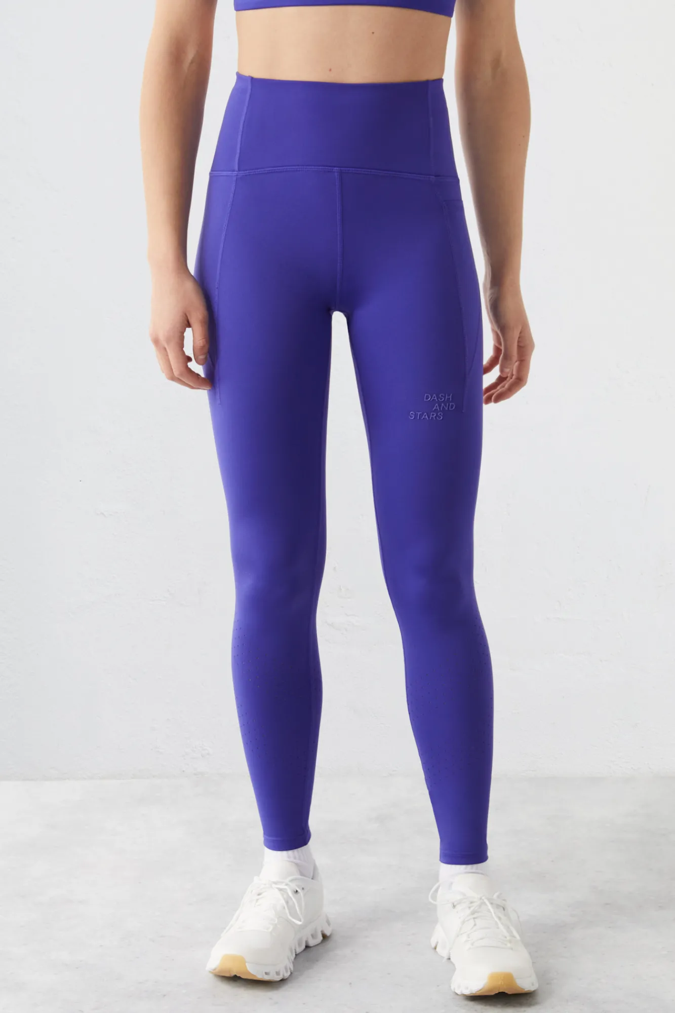 Dash and Stars Leggings Azul Violeta 4D Stretch Rosa Hot