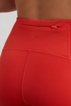 Dash and Stars Leggings Crop 4D Stretch Rojo Discount
