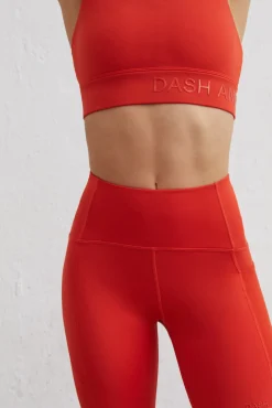 Dash and Stars Leggings Crop 4D Stretch Rojo Discount