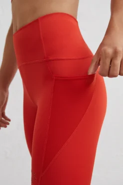 Dash and Stars Leggings Crop 4D Stretch Rojo Discount