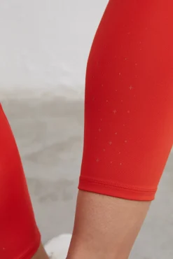 Dash and Stars Leggings Crop 4D Stretch Rojo Discount