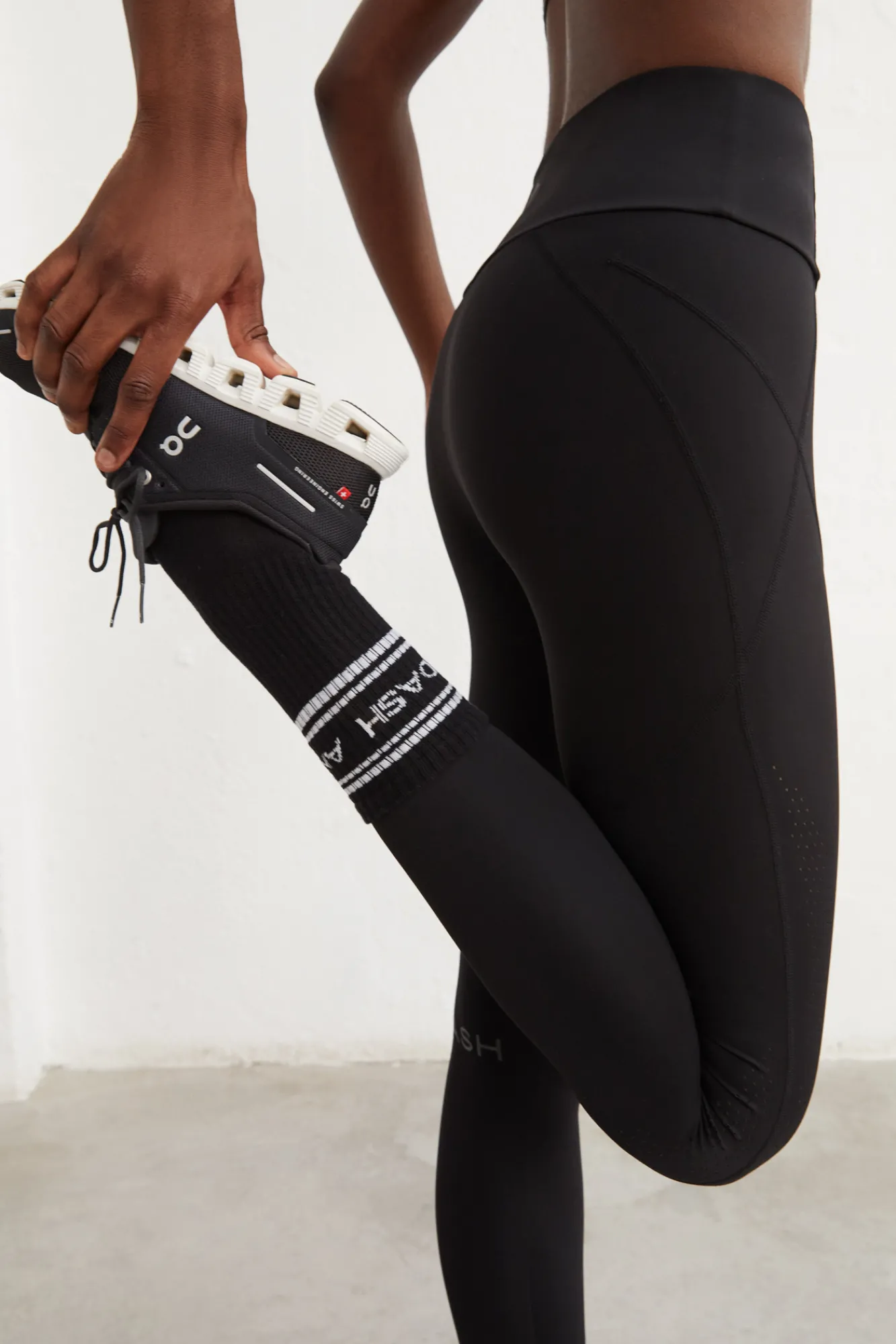 Dash and Stars Leggings Largos Compresivos Negro
