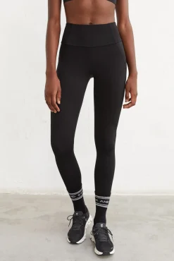 Dash and Stars Leggings Largos Compresivos Negro
