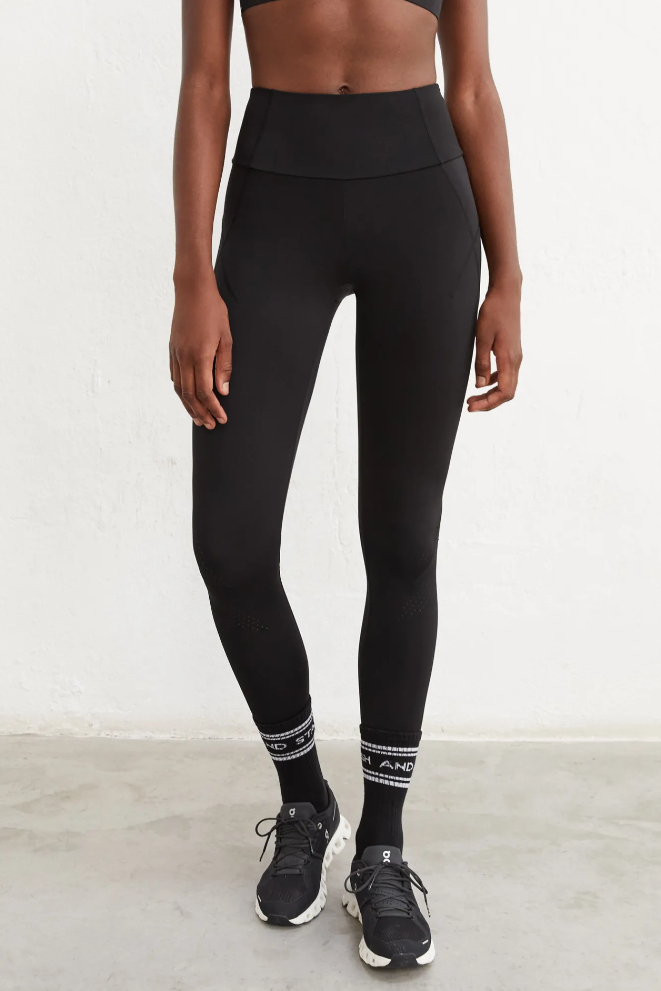 Dash and Stars Leggings Largos Compresivos Negro