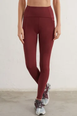 Dash and Stars Leggings Largos Granate 4D Stretch Estampado Clearance