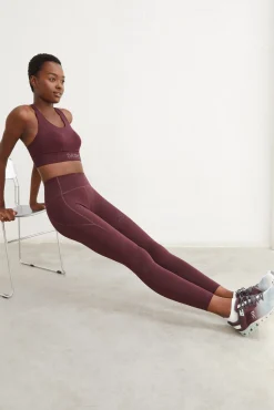 Dash and Stars Leggings Largos Morado 4D Stretch Rosa Sale