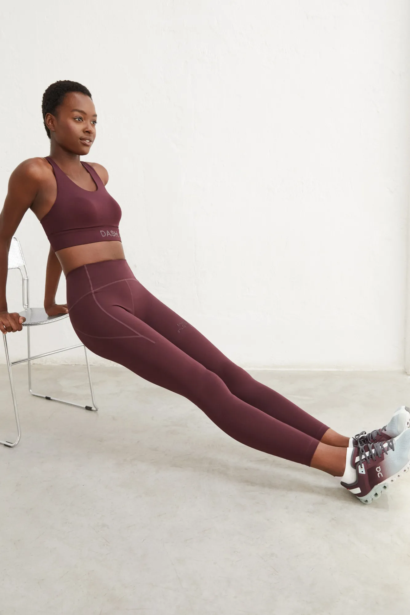 Dash and Stars Leggings Largos Morado 4D Stretch Rosa Sale