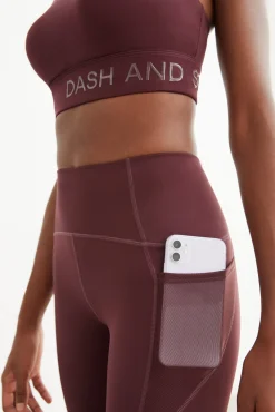 Dash and Stars Leggings Largos Morado 4D Stretch Rosa Sale