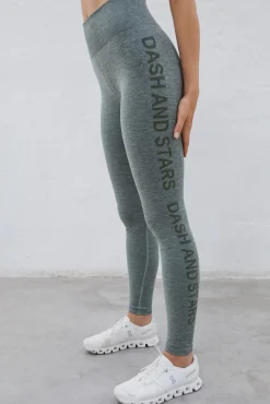 Dash and Stars Leggings Largos Seamless Fit Verde Outlet