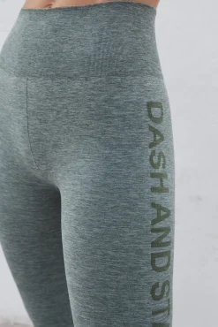 Dash and Stars Leggings Largos Seamless Fit Verde Outlet