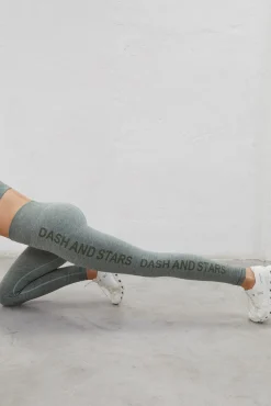 Dash and Stars Leggings Largos Seamless Fit Verde Outlet