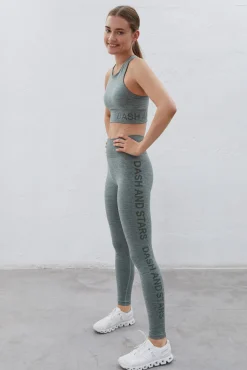 Dash and Stars Leggings Largos Seamless Fit Verde Outlet