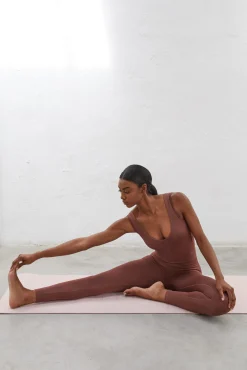 Dash and Stars Leggings Largos Seamless Comfort Marron