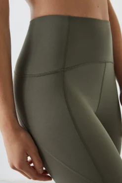 Dash and Stars Leggings Pirata Verde 4D Stretch Beige New