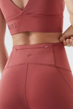 Dash and Stars Leggings Rosa 4D Stretch Rojo Sale