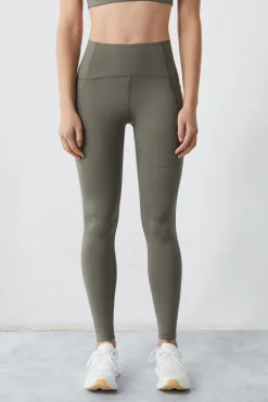 Dash and Stars Leggings Verde 4D Stretch Beige