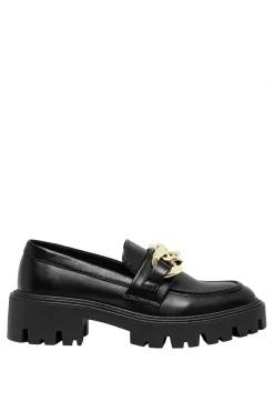 Only Mocasin Chunky Hebilla Motalizada Negro Clearance