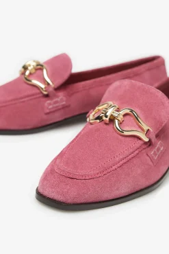 Cortefiel Mocasin Piel Con Hebilla Fucsia Outlet