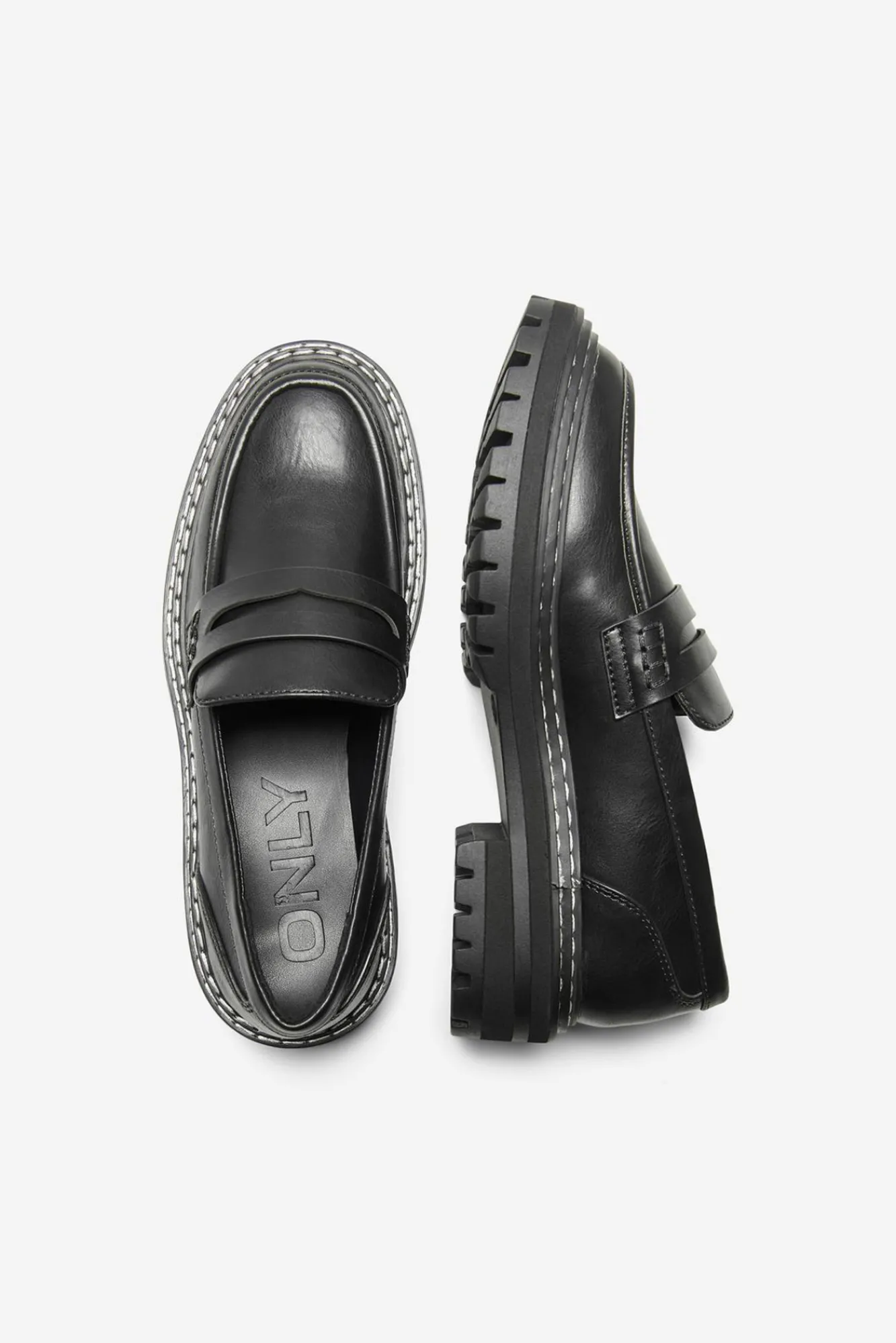 Only Mocasines Plataforma Polipiel Negro Clearance
