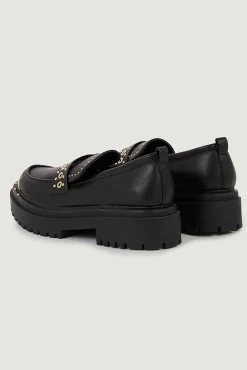 Pimkie Mocasines Polipiel Con Tachuelas Negro Hot