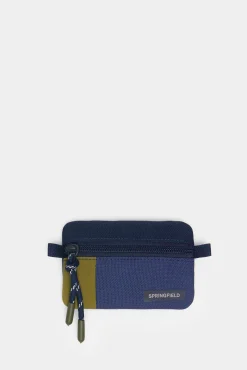 * Monedero Nylon Color Block Azul Medio Discount