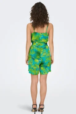 Only Mono Corto Estampado Verde New