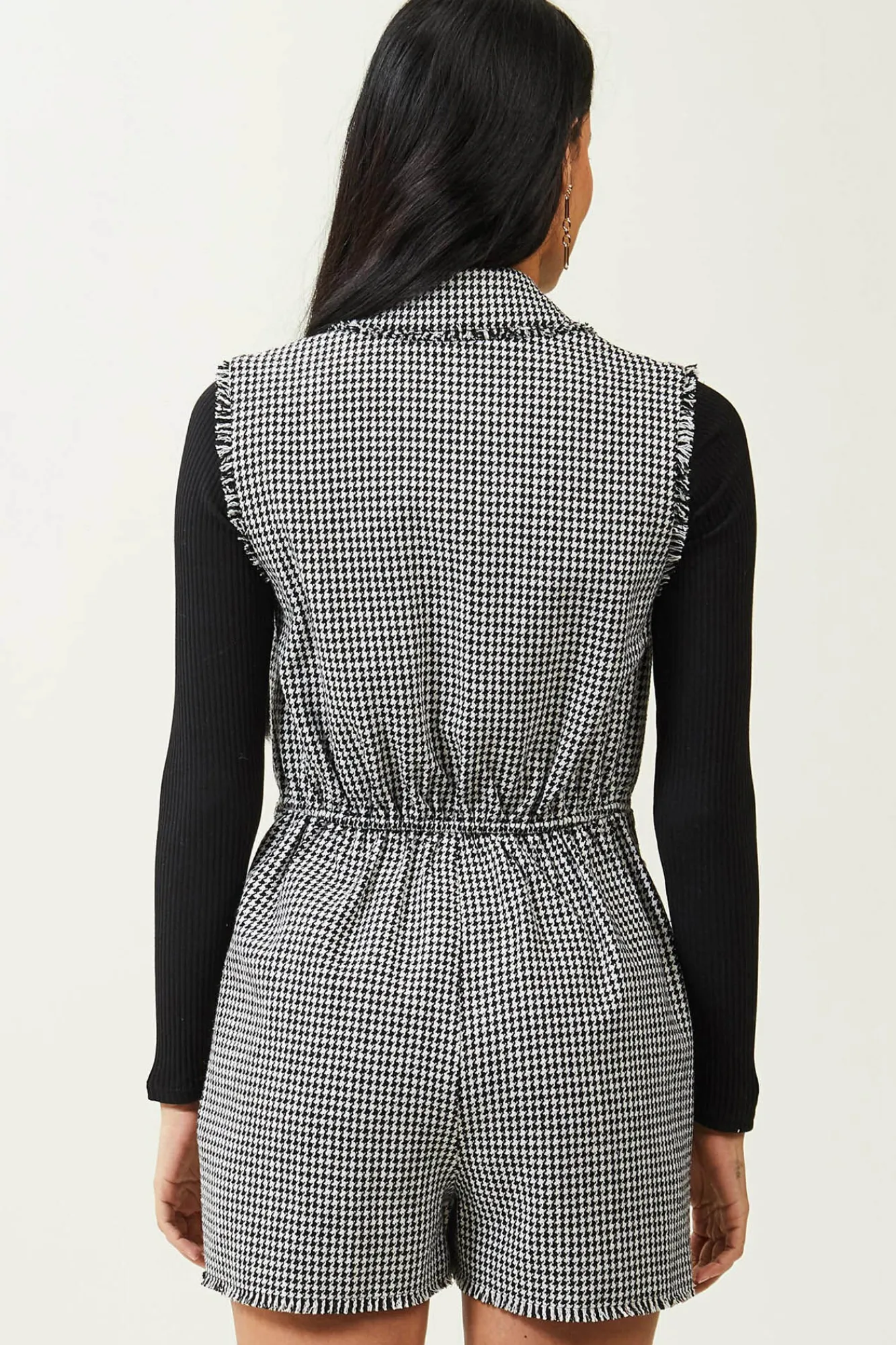 Pimkie Mono Corto Sin Mangas De Tweed Estampado Fondo Blanco Discount