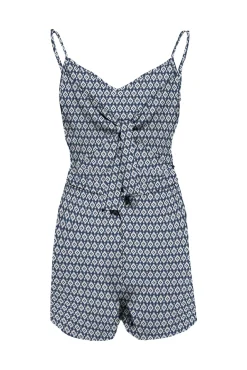 Only Mono Corto Tirantes Estampado Azul Medio Hot