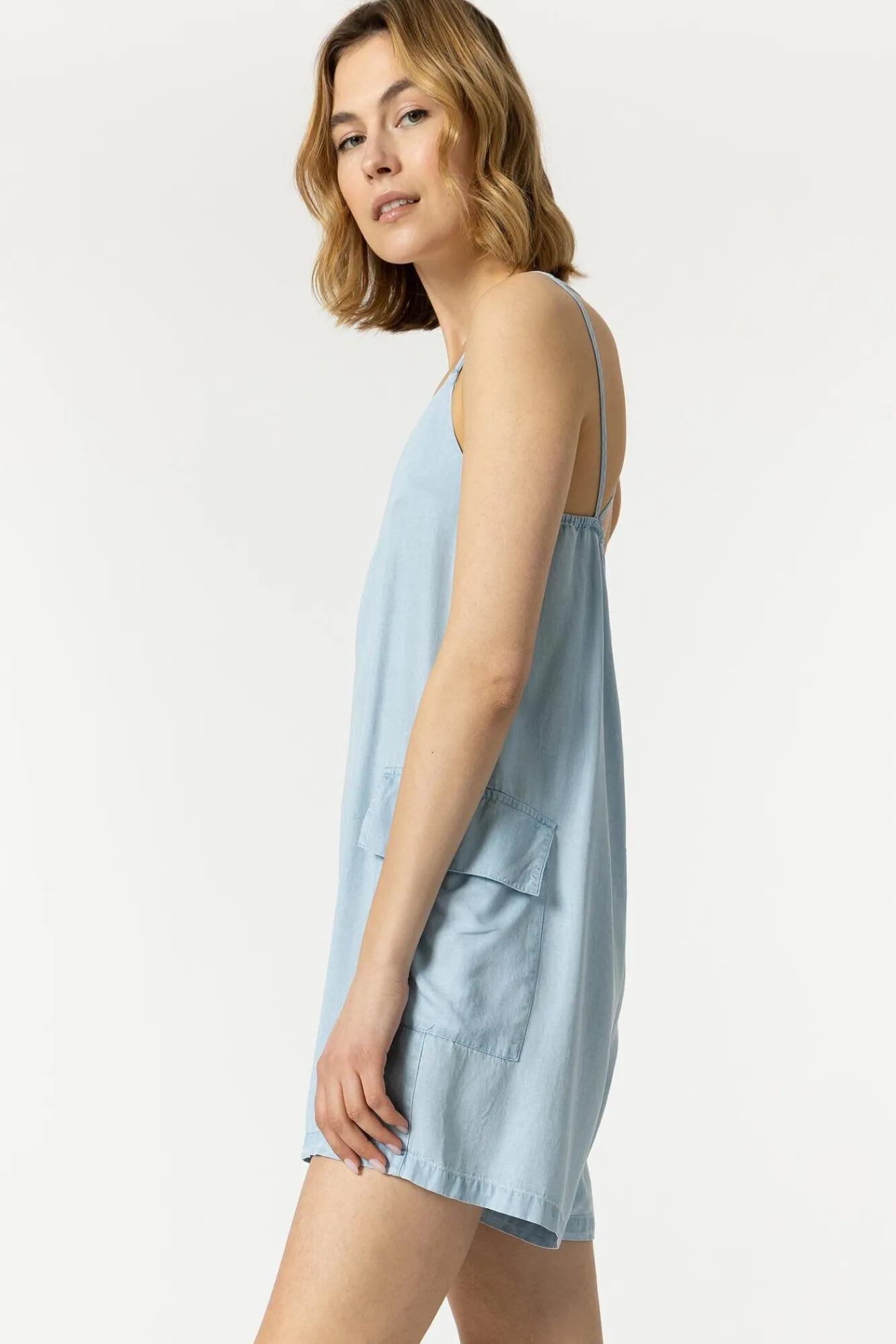 Tiffosi Mono De Lyocell Azul Claro Discount