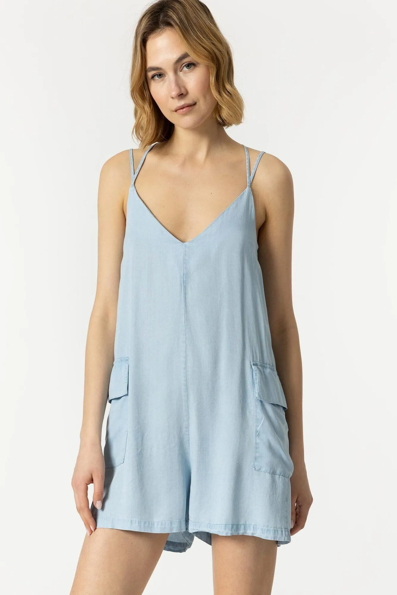 Tiffosi Mono De Lyocell Azul Claro Discount