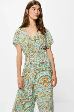 * Mono Fluido Estampado Turquesa Online
