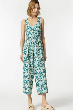 Tiffosi Mono Fluido Estampado Con Cinturon Verde Discount