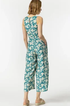 Tiffosi Mono Fluido Estampado Con Cinturon Verde Discount
