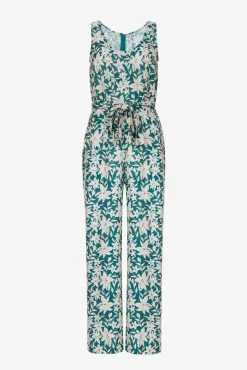 Tiffosi Mono Fluido Estampado Con Cinturon Verde Discount